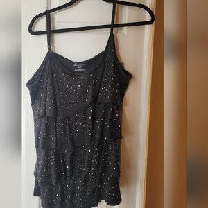 Lane Bryant Black Tiered Blouse